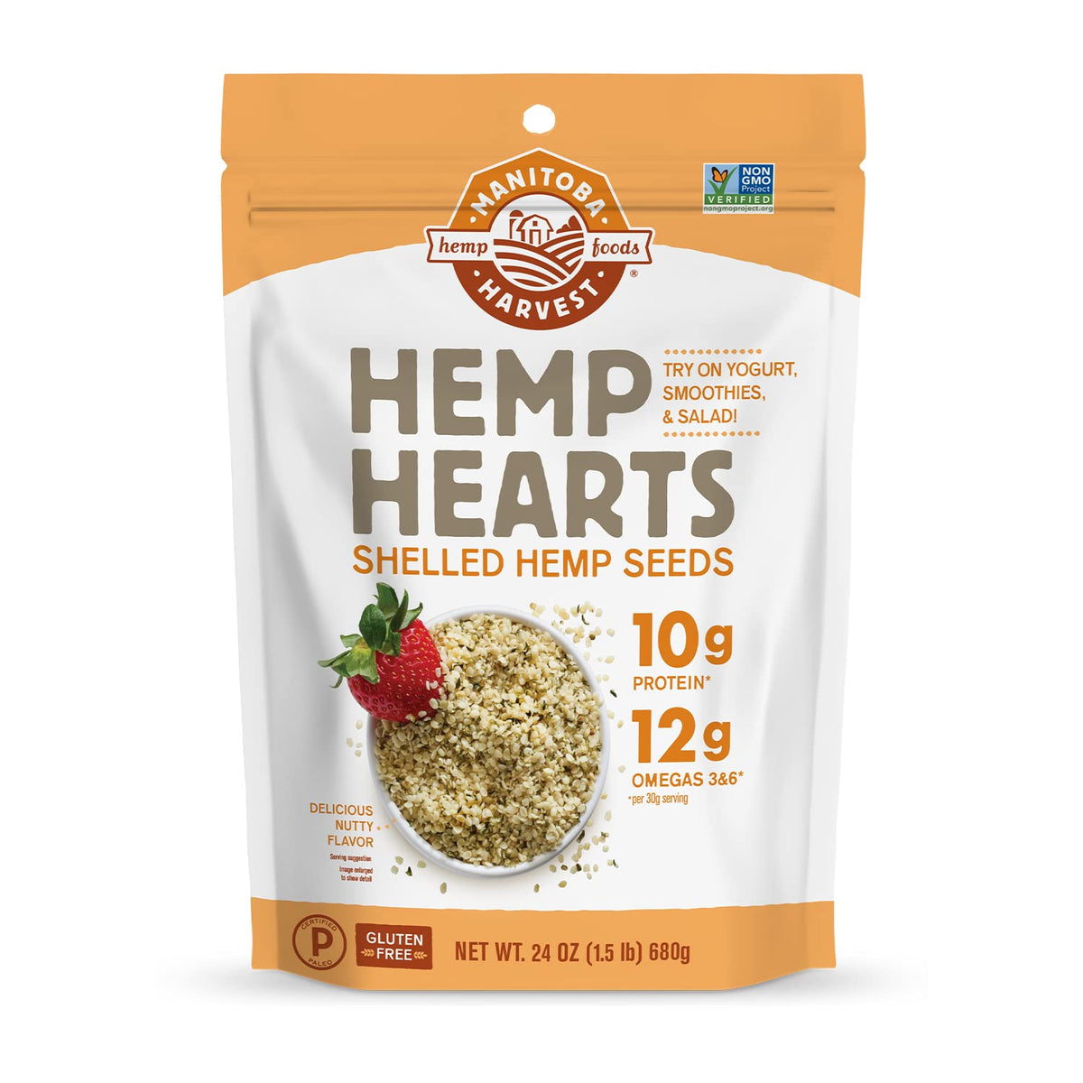 Hemp Seeds, 24 oz; 10g Plant Based Protein
