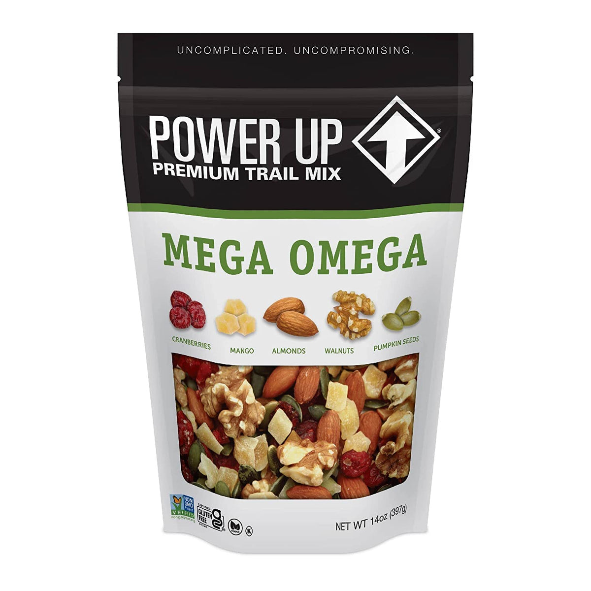 Power Up Trail Mix Gourmet Nut Bag, Mega Omega, 14 Ounce