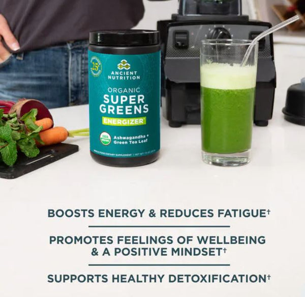 Ancient Nutrition Organic Supergreens Energizer, 7.5 oz.